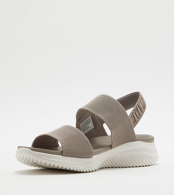 سكيتشرز - رمادي داكن Flat Sandals