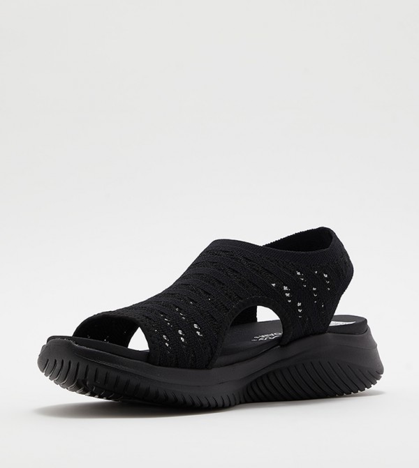 Skechers  Flat Sandals - Black Flat Sandals