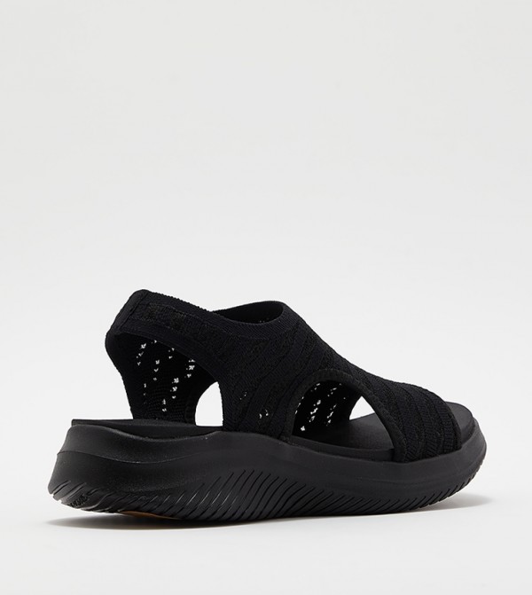 Skechers  Flat Sandals - Black Flat Sandals