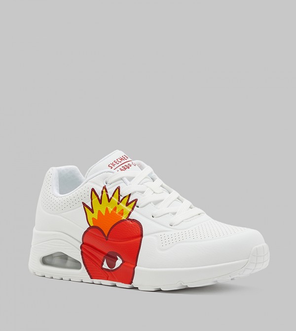 سكيتشرز أحذية سنيكرز - أبيض أحذية برقبة عالية