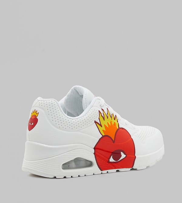 سكيتشرز أحذية سنيكرز - أبيض أحذية برقبة عالية