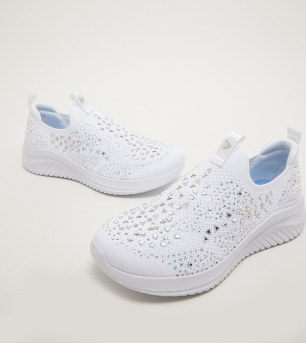 Skechers  - White Casual Slip-On's
