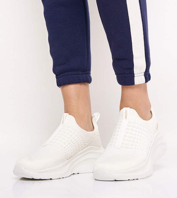 Skechers  - White Casual Slip-ons
