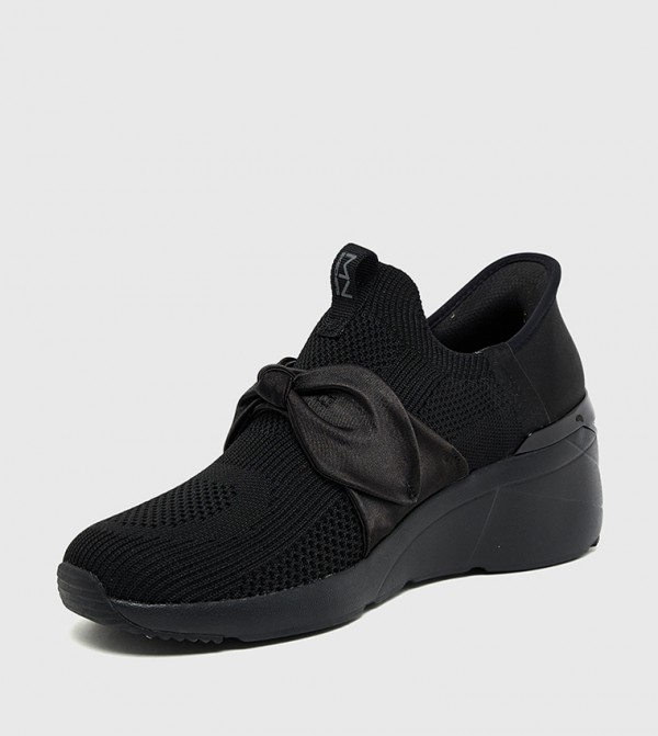سكيتشرز أحذية - أسود سهل الارتداء