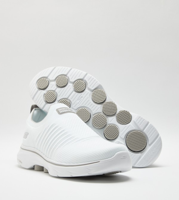 Skechers  Walking Shoes - White Walking Shoes