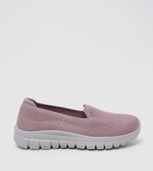 سكيتشرز  Slip-Ons - وردي سهل الارتداء