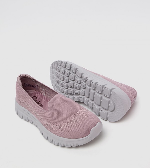 سكيتشرز  Slip-Ons - وردي سهل الارتداء