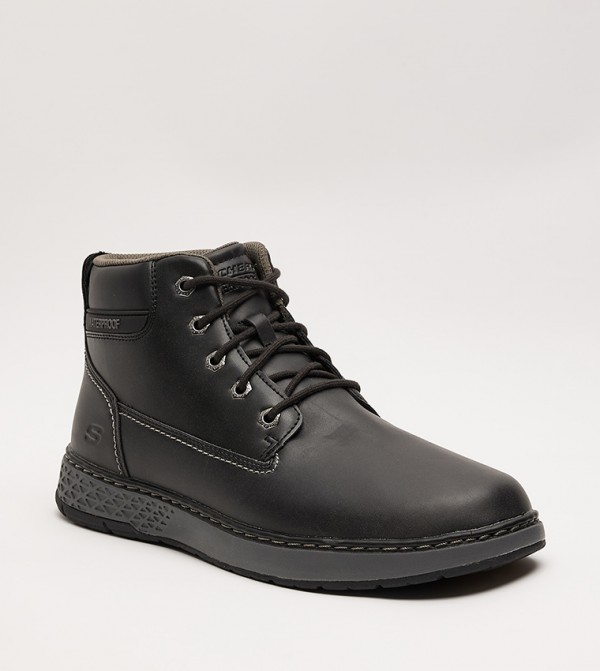 Skechers  Boots - Black Lace up Boots