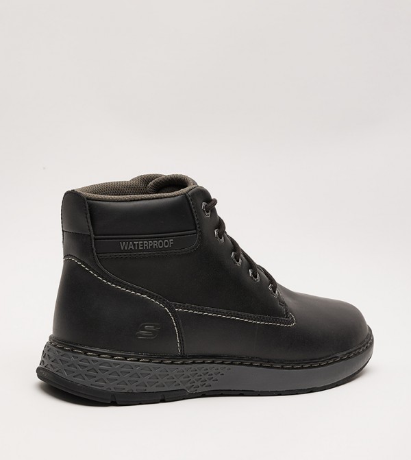 Skechers  Boots - Black Lace up Boots