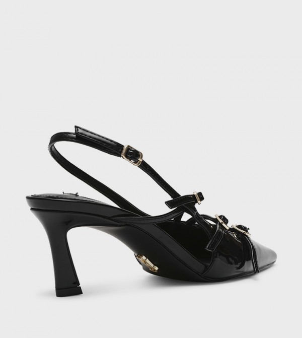 ستيف مادن أحذية - أسود أحذية بكعب