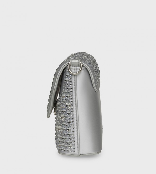 ستيف مادن  شنط كلاتش - فضي حقائب يد