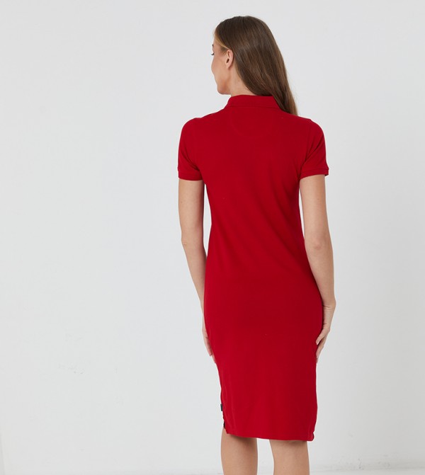Beverly Hills Polo Club modest wear - Red Casual Dress