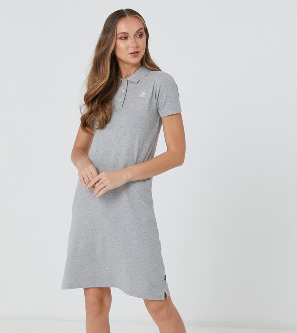 Beverly Hills Polo Club modest wear - Grey Casual Dress