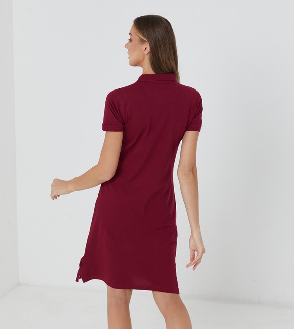 Beverly Hills Polo Club modest wear - Maroon Casual Dress