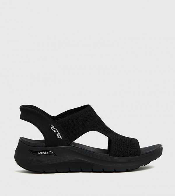 Skechers - Black Flat Sandals