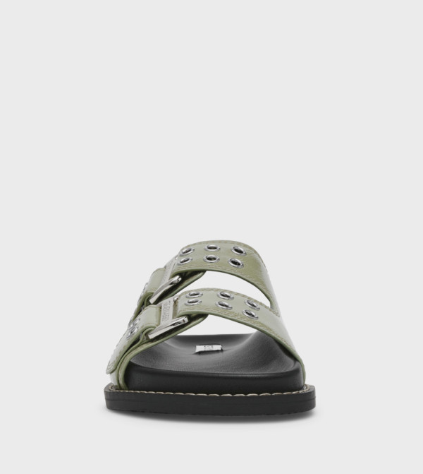 Steve Madden  Flat Sandals - Green Flat Sandals