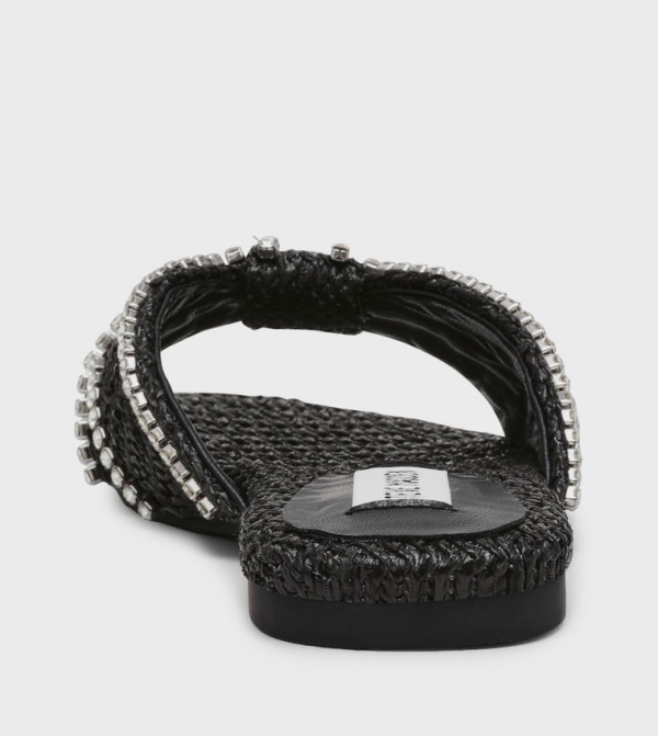 Steve Madden - Black Flat Sandals