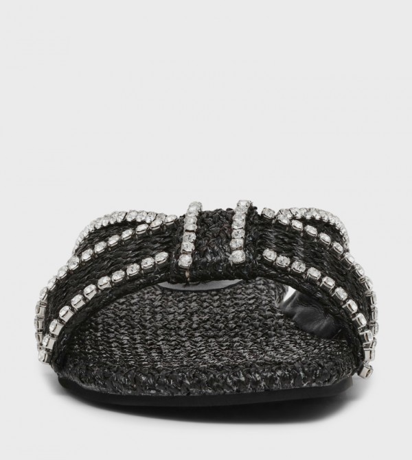 Steve Madden - Black Flat Sandals