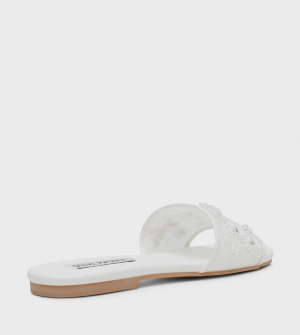 Steve Madden - White Flat Sandals