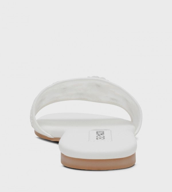 Steve Madden - White Flat Sandals