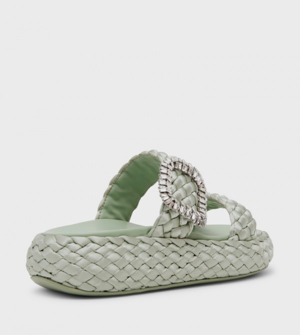 ستيف مادن  صنادل - أخضر Flat Sandals