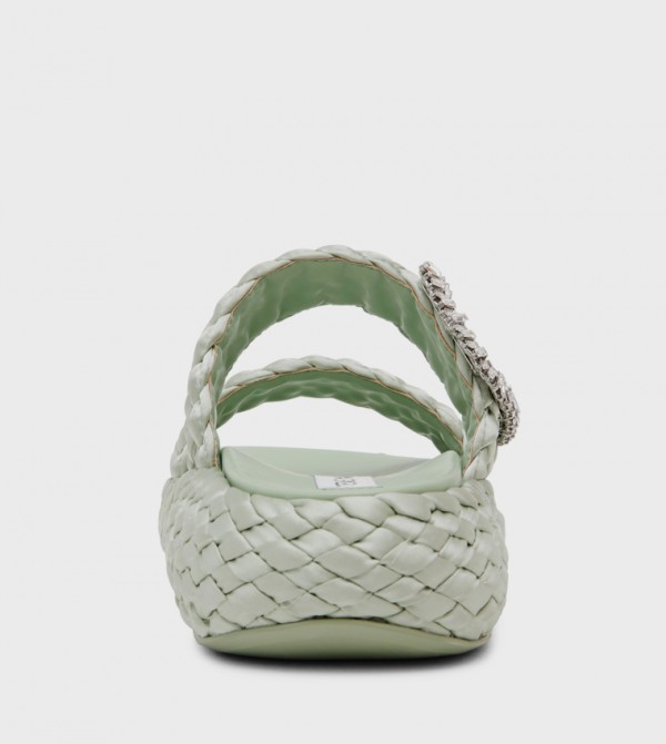 ستيف مادن  صنادل - أخضر Flat Sandals