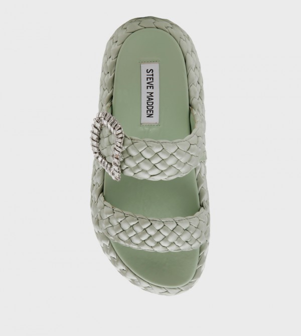 ستيف مادن  صنادل - أخضر Flat Sandals