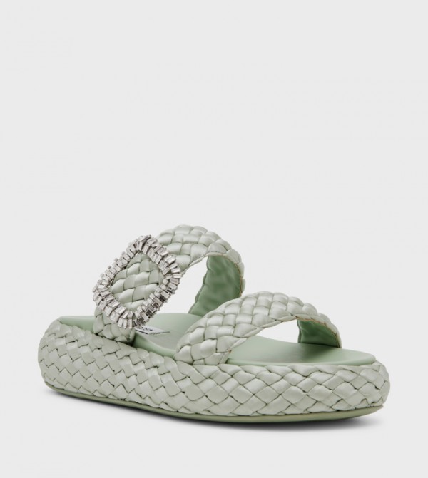 ستيف مادن  صنادل - أخضر Flat Sandals