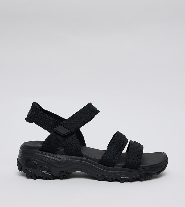 Skechers  Flat Sandals - Black Flat Sandals