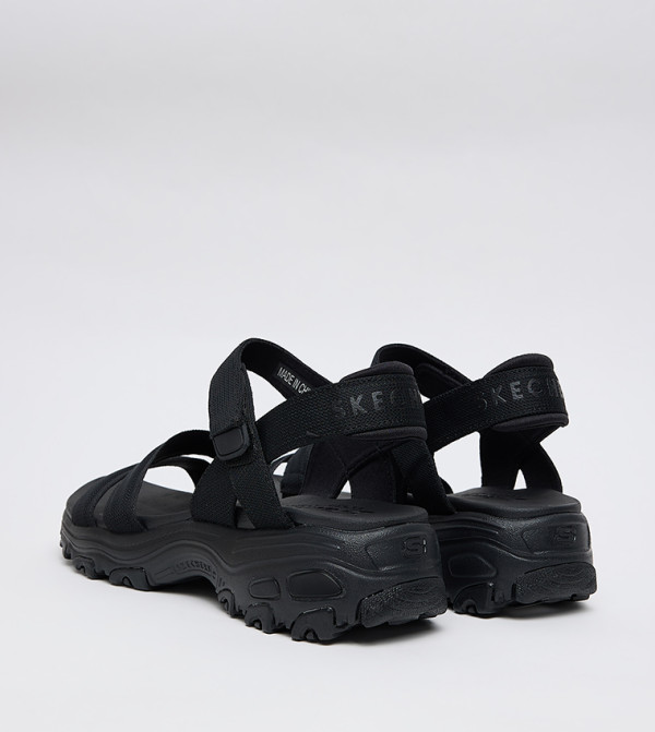 Skechers  Flat Sandals - Black Flat Sandals