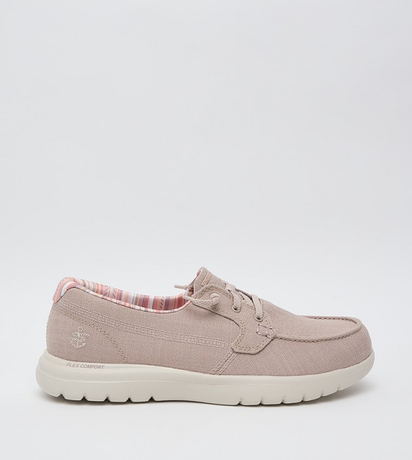 Skechers  - Taupe Casual Slip-ons
