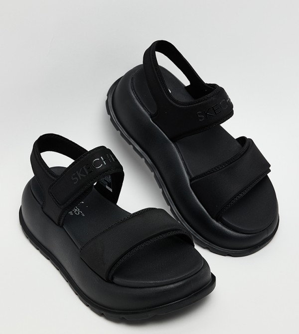 Skechers Sandals - Black Platforms