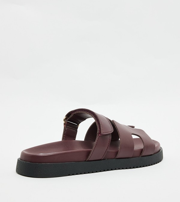 ستيف مادن ستيف مادن - بورغندي Flat Sandals