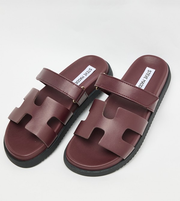 ستيف مادن ستيف مادن - بورغندي Flat Sandals
