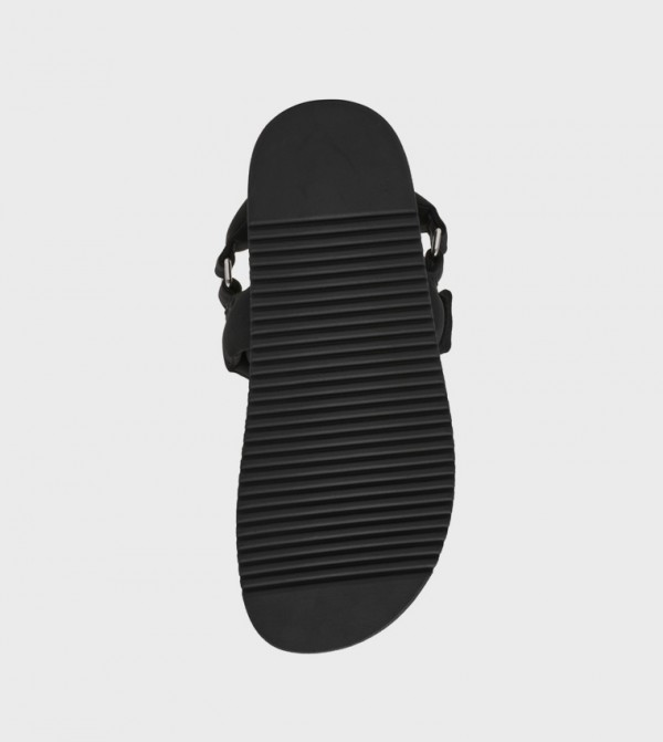 Steve Madden  Sandals - Black Flat Sandals