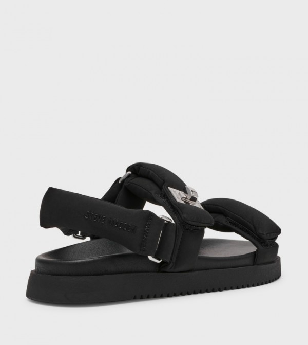 Steve Madden  Sandals - Black Flat Sandals