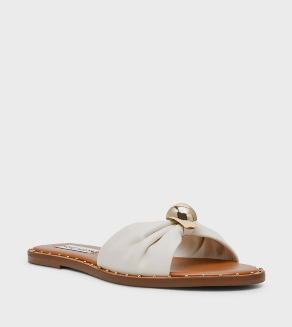 Steve Madden - White Flat Sandals
