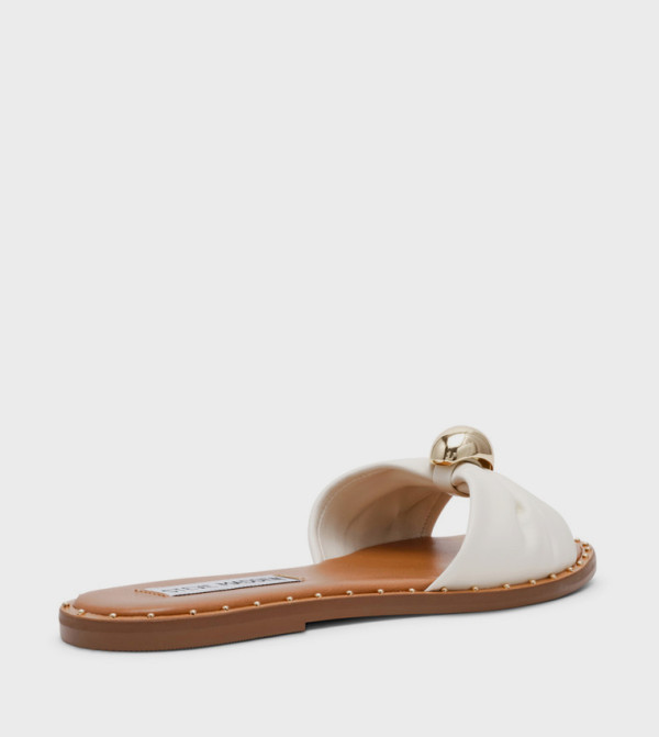 Steve Madden - White Flat Sandals