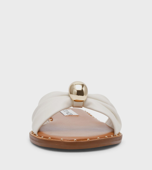 Steve Madden - White Flat Sandals