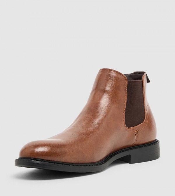 ستيف مادن  أبوات - بني  Chelsea Boots