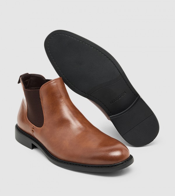 ستيف مادن  أبوات - بني  Chelsea Boots