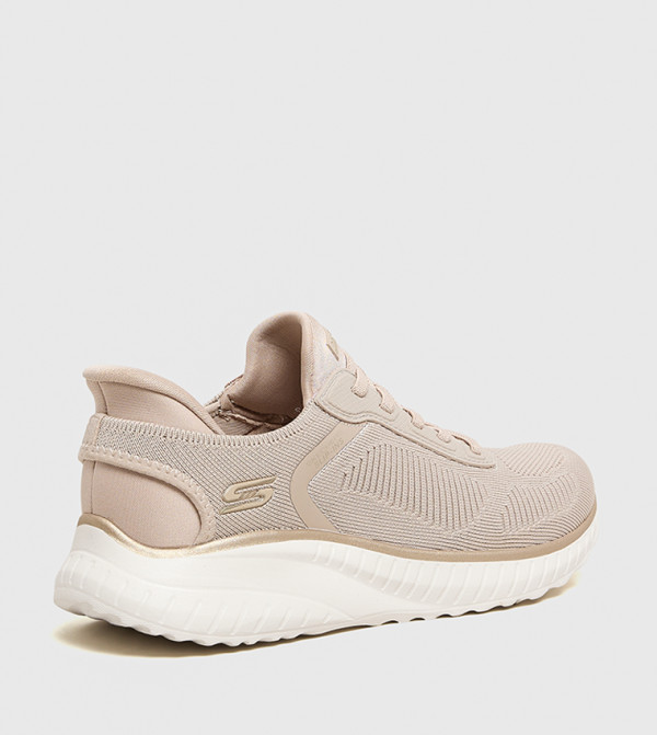 سكيتشرز  أحذية سهلة الإرتداء - بيج سهل الارتداء