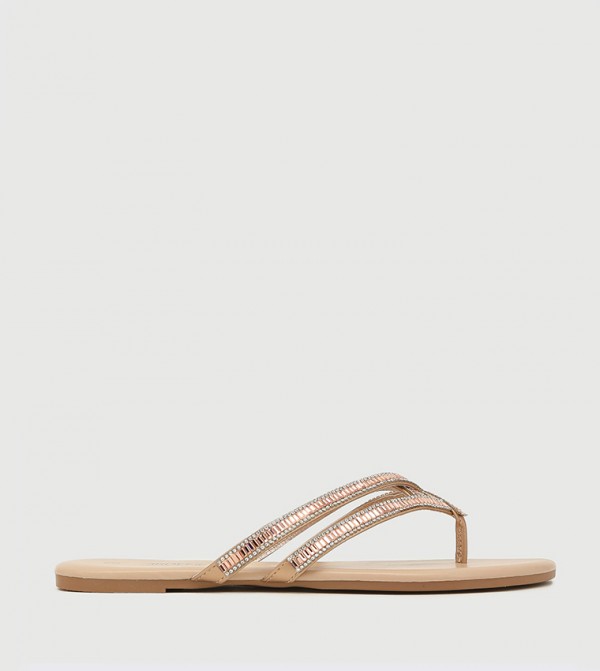 اردين  - بيج Flat Sandals