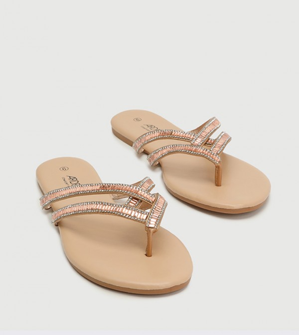 اردين  - بيج Flat Sandals