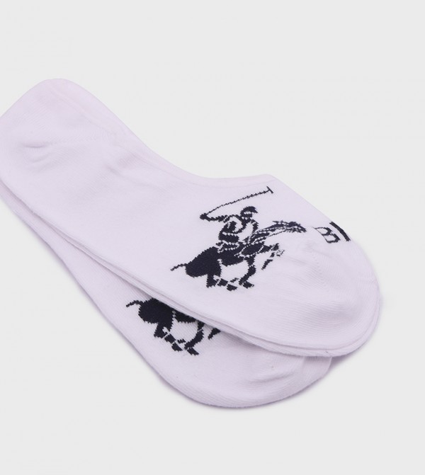 Beverly Hills Polo Club  - White No Show Socks
