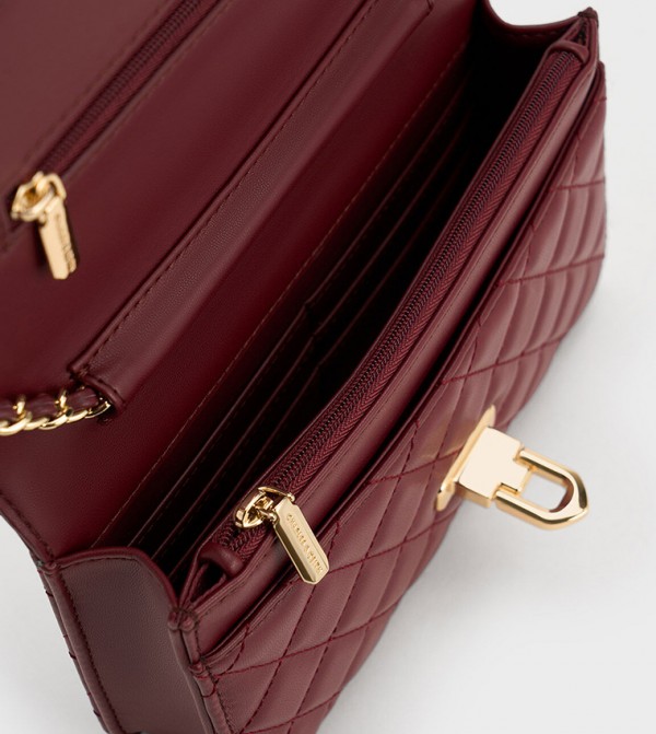 Charles & Keith  Clutches - Burgundy Clutches