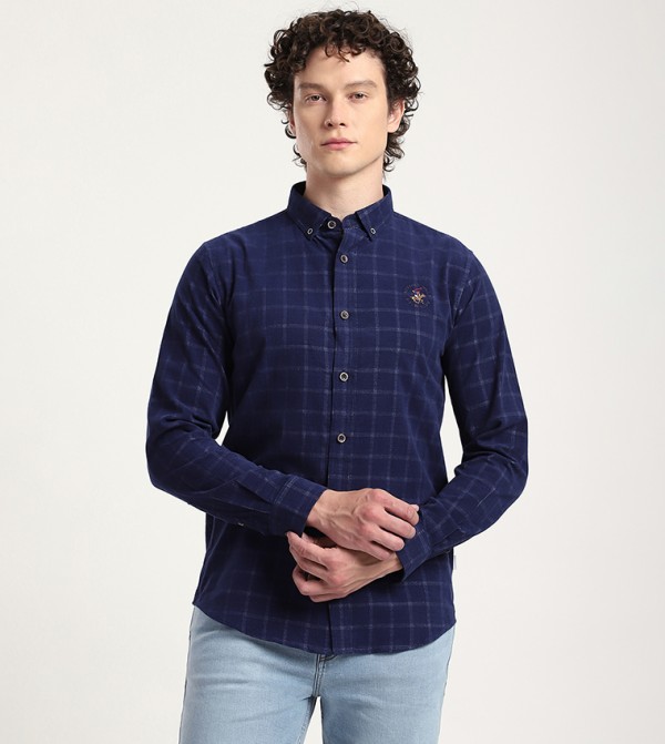 Beverly Hills Polo Club  Shirts - NAVY BLUE Long Sleeves