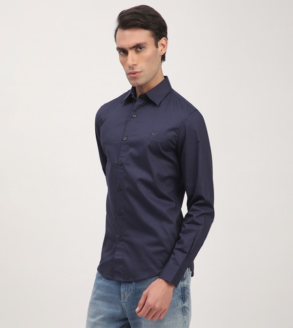 Beverly Hills Polo Club  Shirts - Blue Long Sleeves