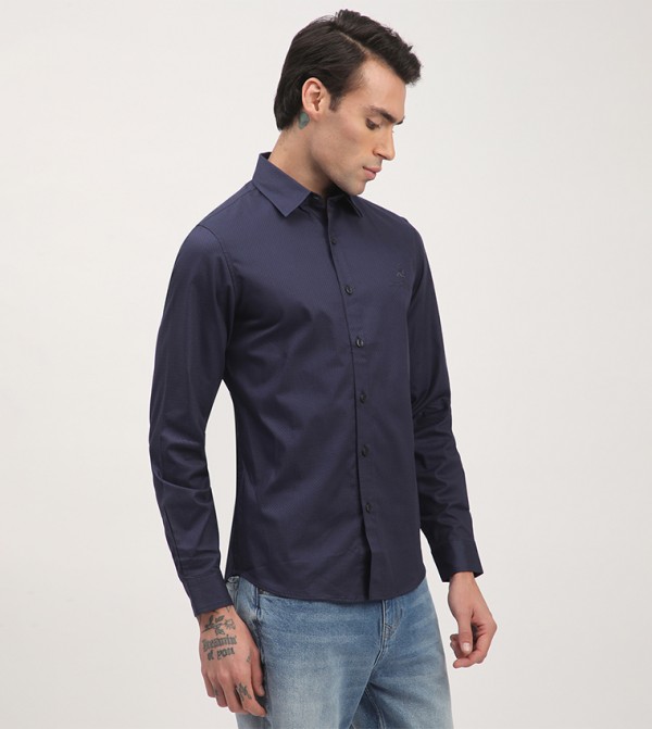 Beverly Hills Polo Club  Shirts - Blue Long Sleeves