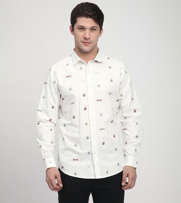 Beverly Hills Polo Club  Shirts - White Casual Shirts